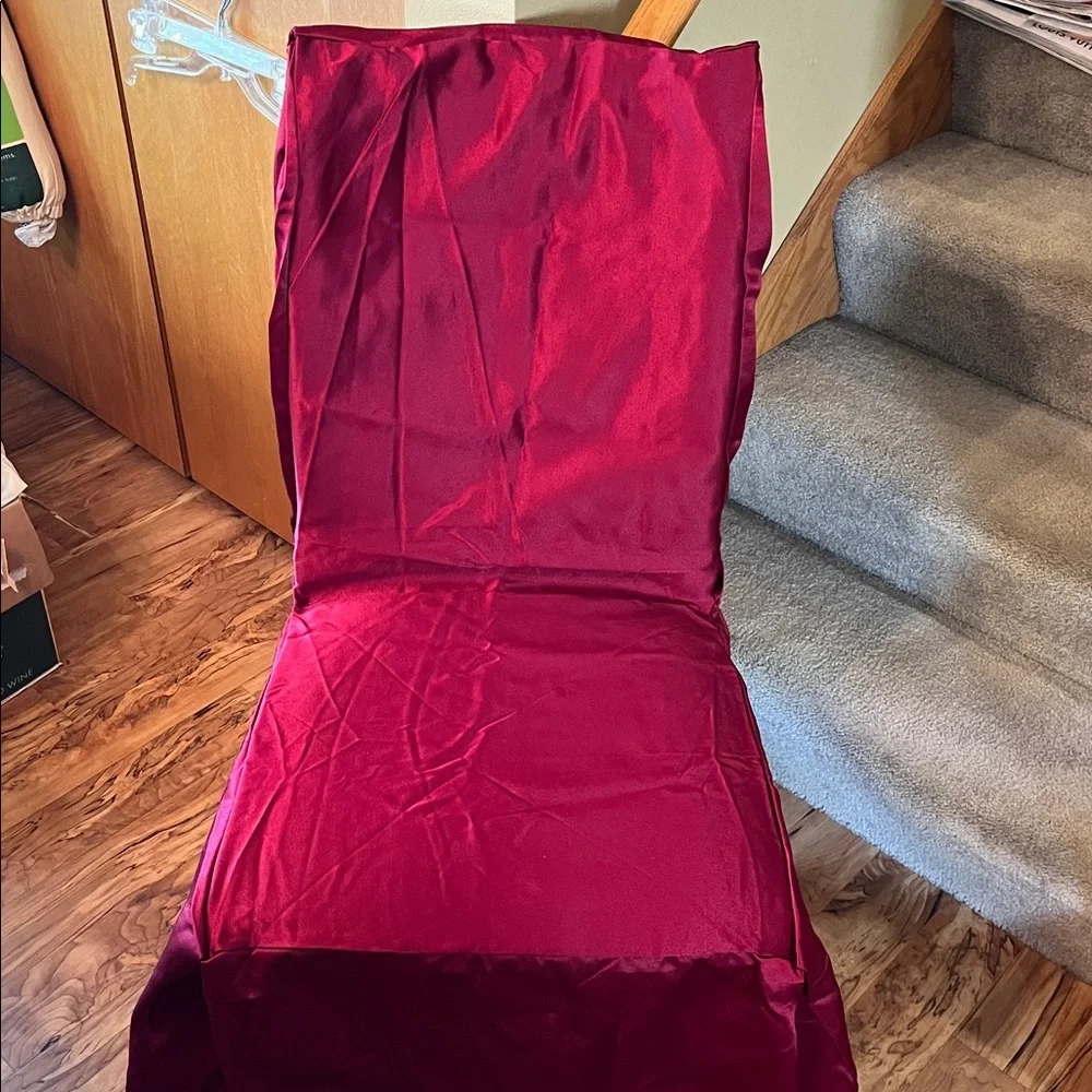 New St Nicholas Square set of FOUR Red Dining Room Chair Covers up to 42” tall